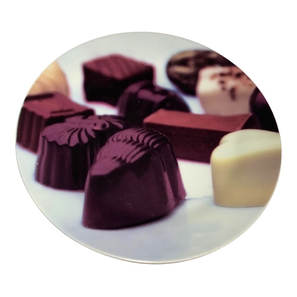 NIB Stokes Chocolate Treat Porcelain Dessert Serving Plates Set of 4 - Picture 3 of 8